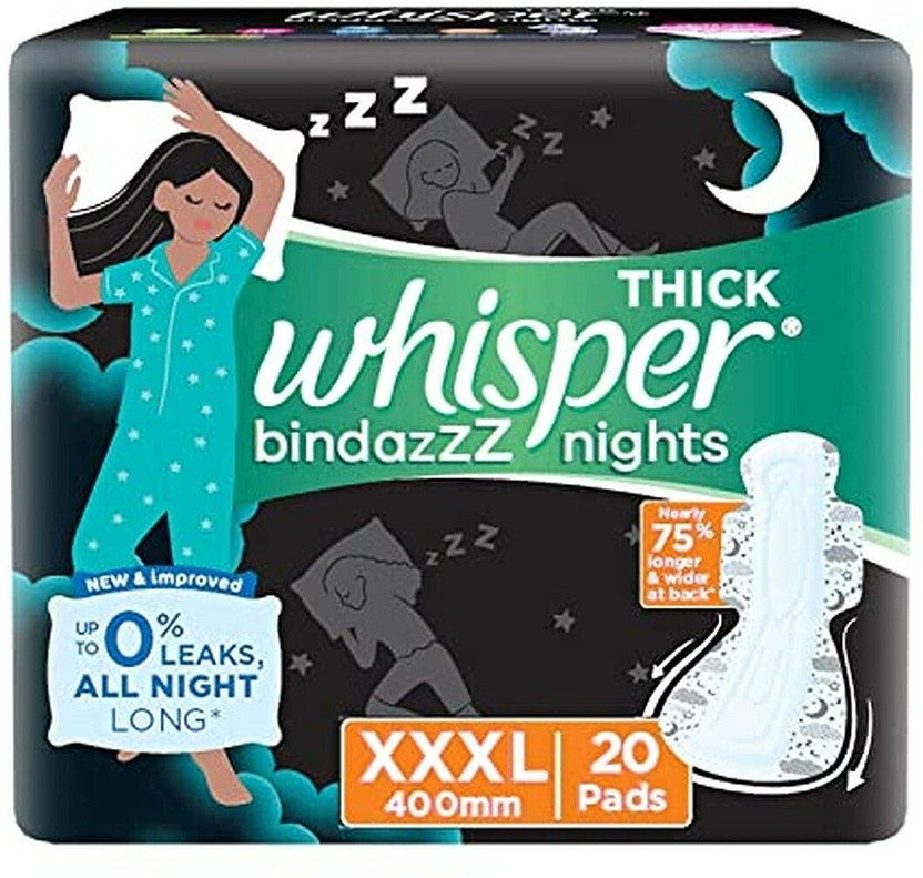 Whisper Bindazzz Night XXXL Sanitary Pad