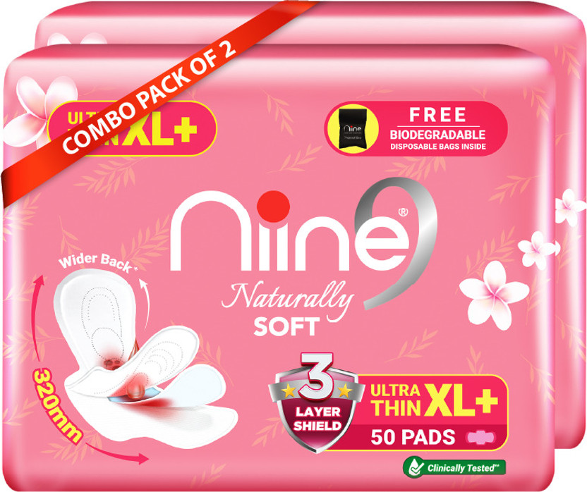Niine Premium Sanitary Pads (pack Of ) Under on Flipkart
