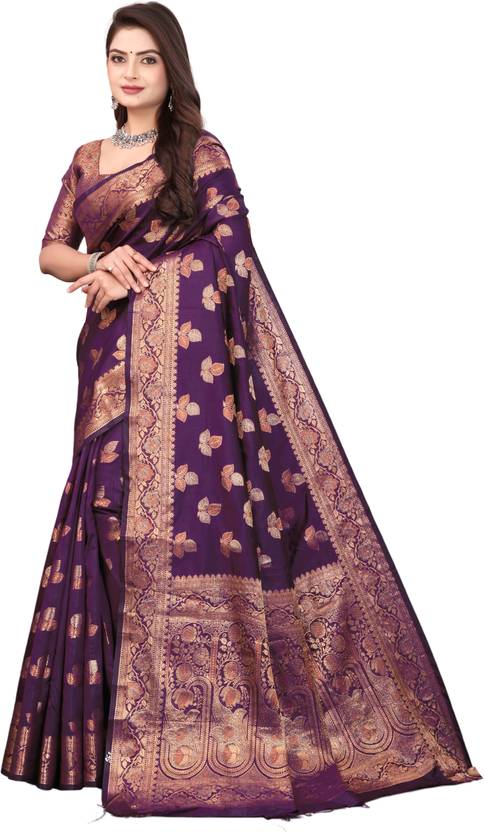 BHADRAVATI Self Design Banarasi Jacquard Saree