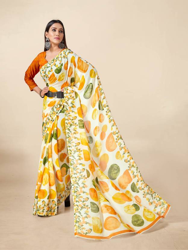 TTH Printed, Polka Print Bollywood Georgette Saree