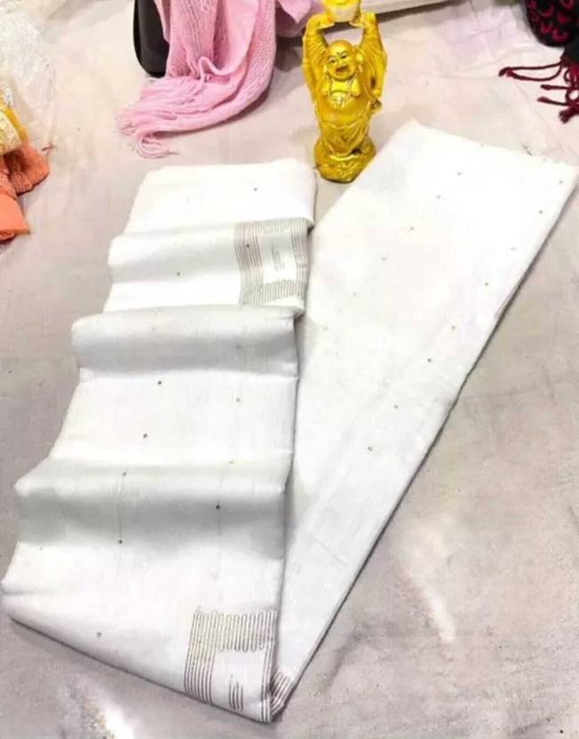 ASIMA TEXTILE Solid/Plain, Self Design Handloom Handloom Cotton Silk, Cotton Blend Saree