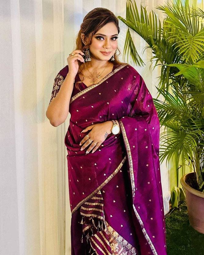 VARCREATION Woven Mekhela Chador Pure Silk Saree