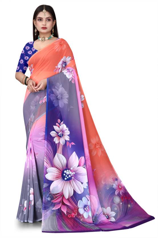 Pemal Designer Digital Print Bollywood Georgette Saree