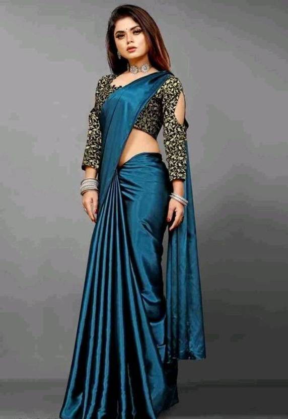 Arpita Fashion Solid/Plain, Self Design Bollywood Satin Saree