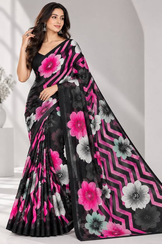AVM SILK MILLS Printed Bollywood Chiffon Saree