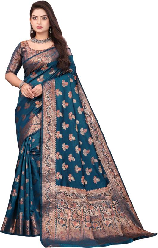 BHADRAVATI Woven Banarasi Jacquard Saree