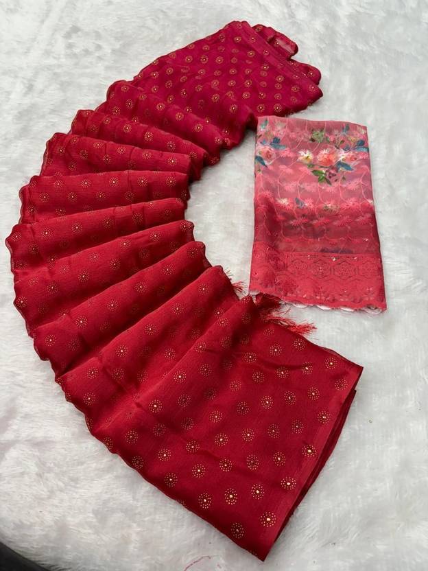 Tradivibe Dyed Bollywood Brasso Saree