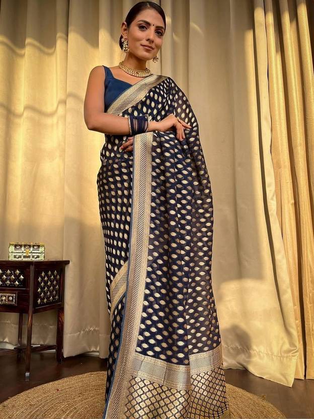 Dhaaga Ghar Woven Daily Wear Silk Blend Saree