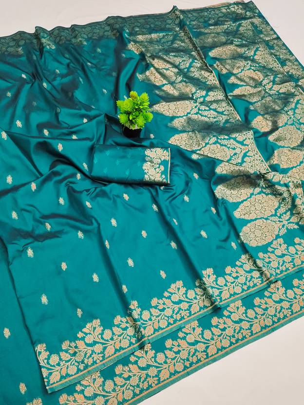 BOXWIN Woven Banarasi Jacquard Saree