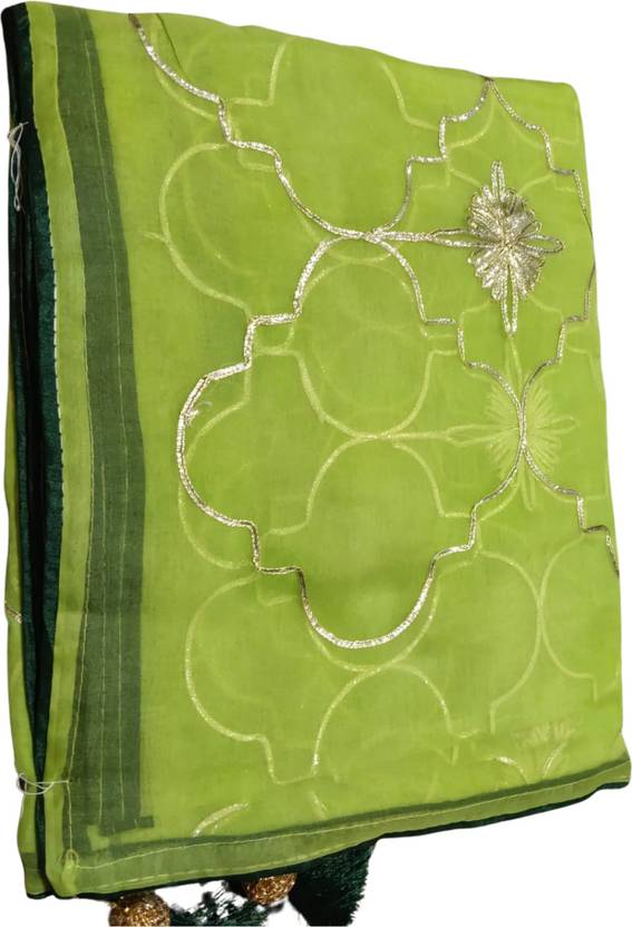 AACHCHHADAN Embroidered Bollywood Organza Saree