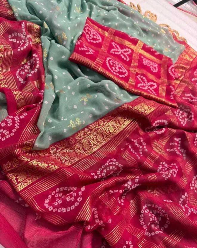 Zeel Creation Printed Bollywood Georgette Saree