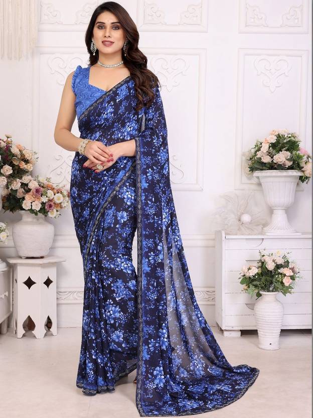 KALINI Printed Daily Wear Georgette Saree