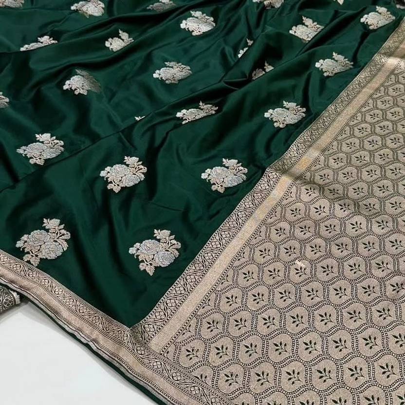 BOXWIN Printed Banarasi Jacquard Saree