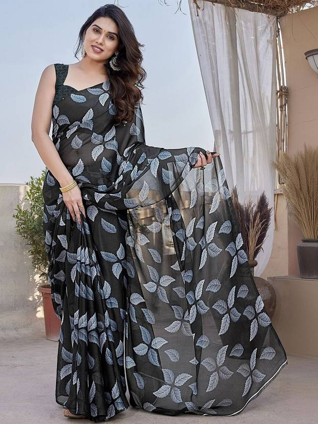 Dhaaga Ghar Printed Daily Wear Crepe Saree