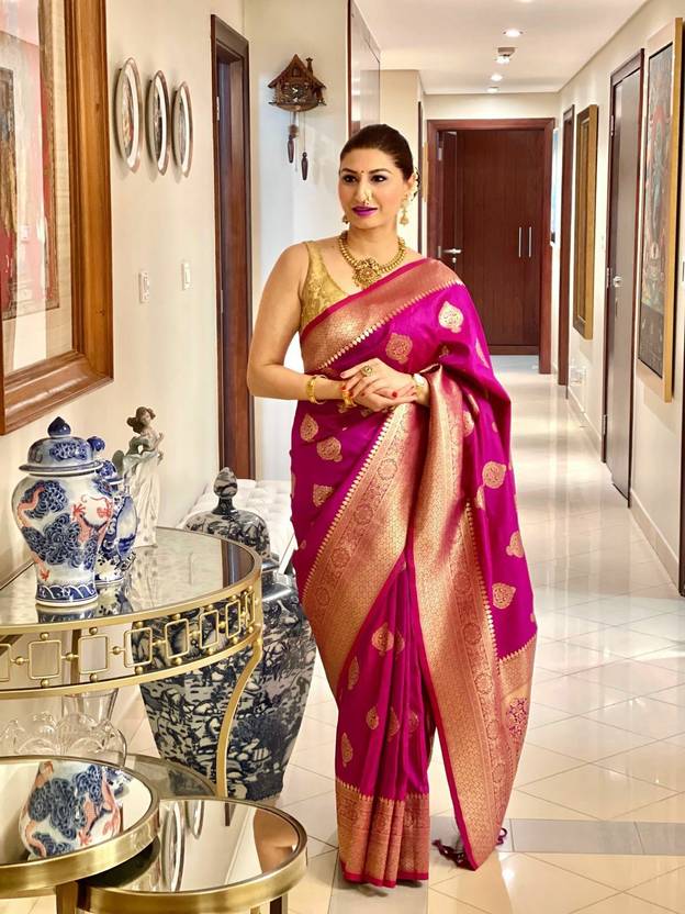 ANUVRATA Unstitched Jacquard Blouse Material Printed