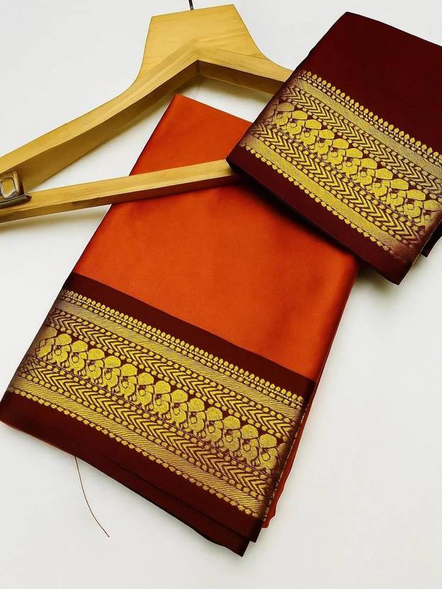 FashDeal Woven Kanjivaram Cotton Silk, Art Silk Saree