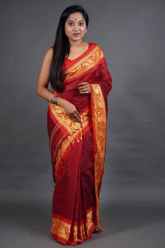 Bhadra Printed Bollywood Handloom Cotton Silk Saree