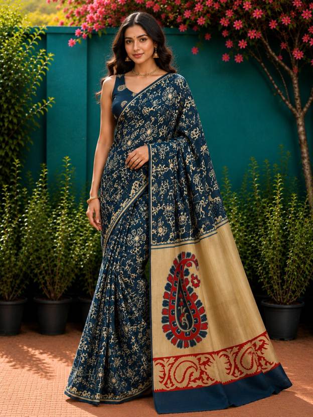 PANZORA Printed Daily Wear Art Silk Saree