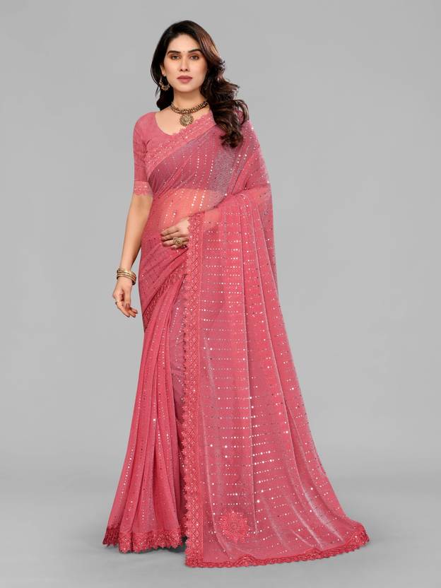 miracletex Digital Print Daily Wear Lycra Blend Saree (Multicolor)