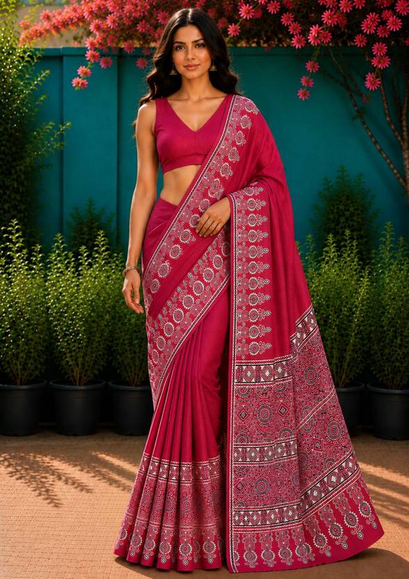 PANZORA Printed Daily Wear Art Silk Saree