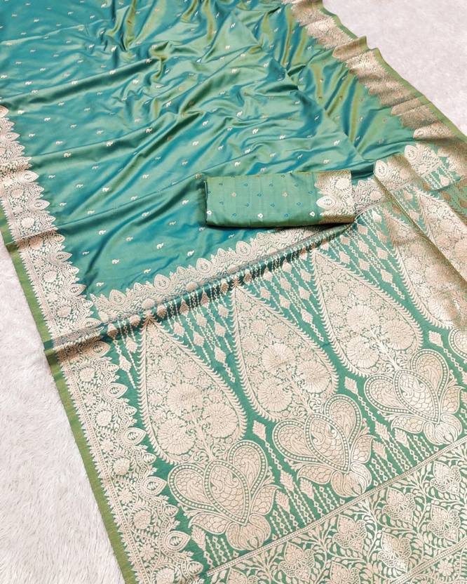 VIYANSH CREATION Woven Banarasi Satin, Pure Silk Saree
