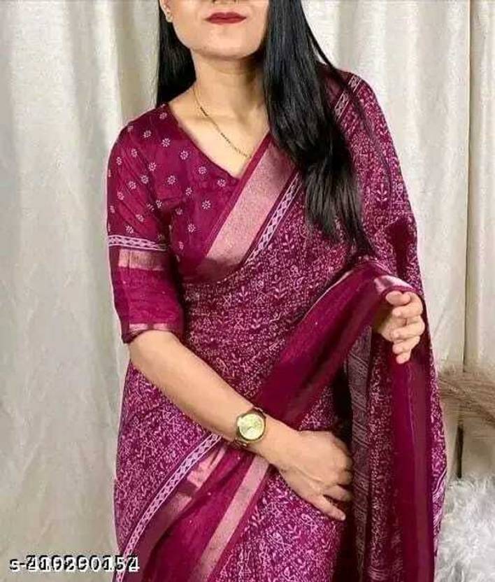 SFCS Printed Bollywood Chanderi Saree