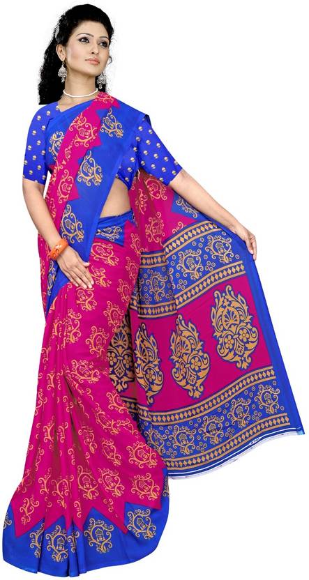 AVM SILK MILLS Printed Daily Wear Georgette Saree