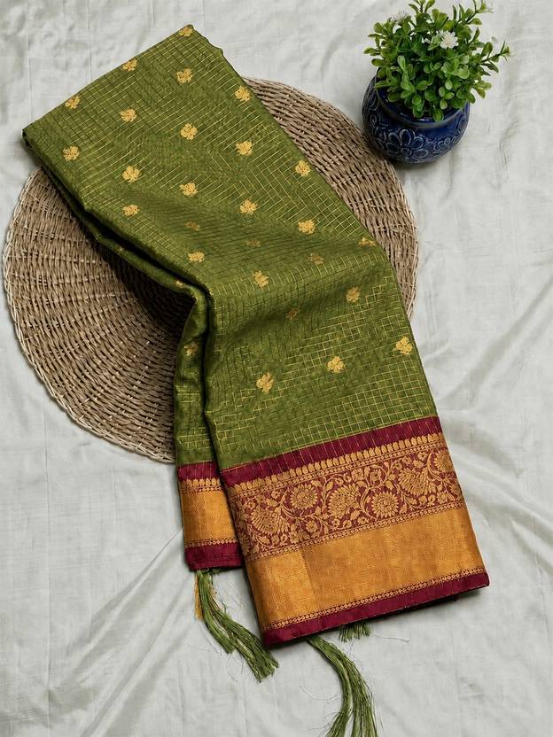 yourwish Woven Kanjivaram Silk Blend Saree