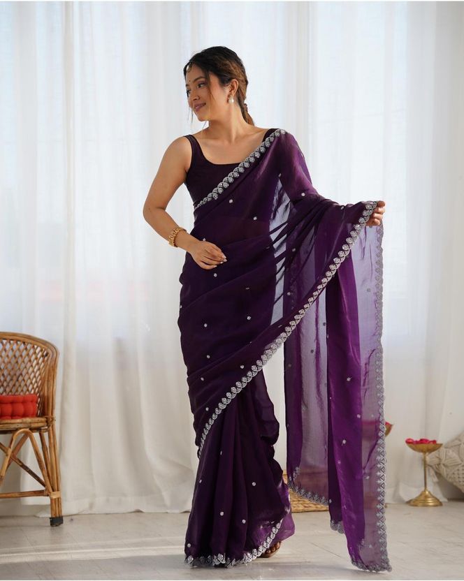signagraph Pink Silk Saree - Image 9