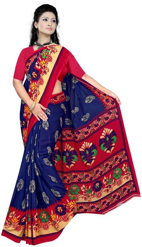 AVM SILK MILLS Printed Daily Wear Georgette Saree