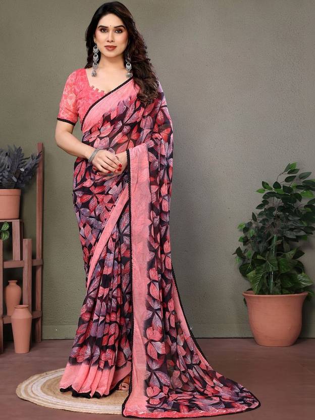 Dhaaga Ghar Printed Daily Wear Crepe Saree