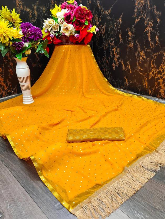 Parmila Fashion Embellished Bollywood Chiffon Saree
