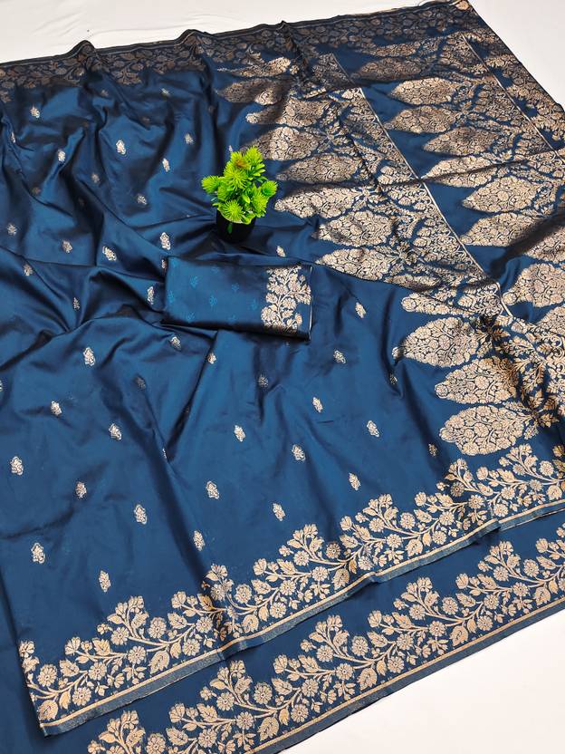 BOXWIN Woven Banarasi Jacquard Saree