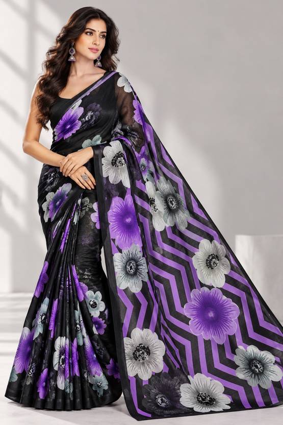 AVM SILK MILLS Printed Bollywood Chiffon Saree