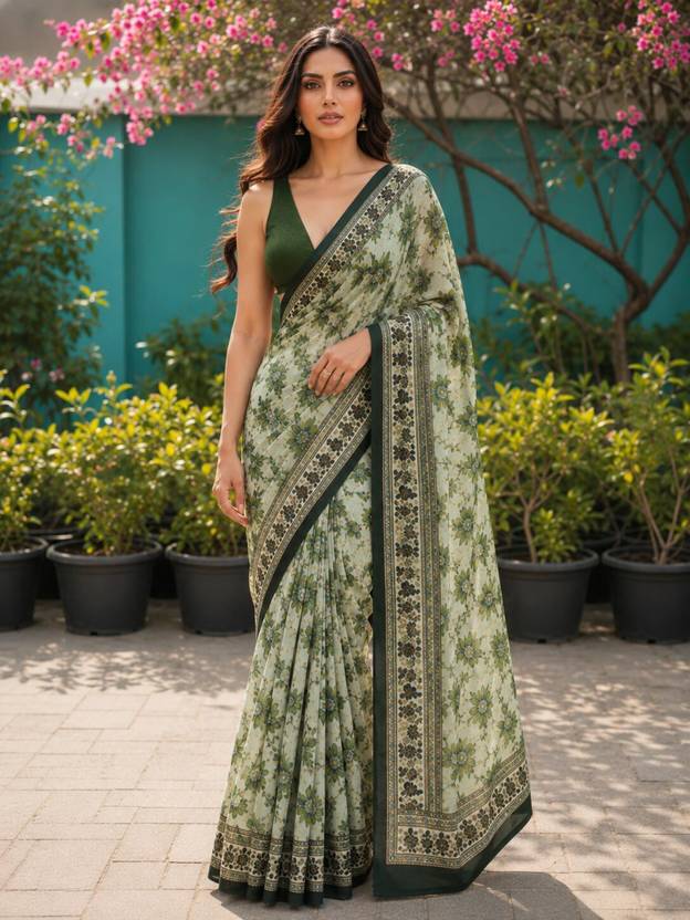 PANZORA Printed Daily Wear Art Silk Saree