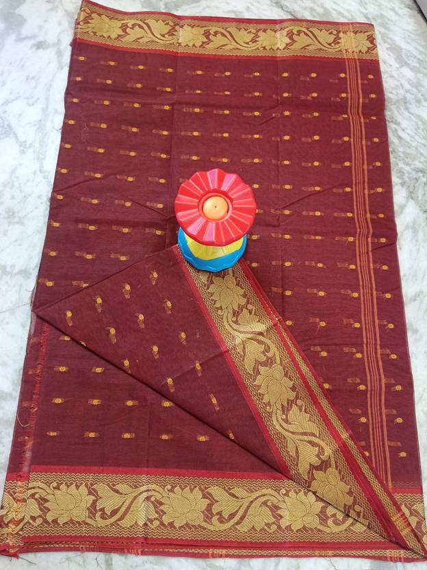 Bikash Datta Fashion Self Design Tant Pure Cotton Saree