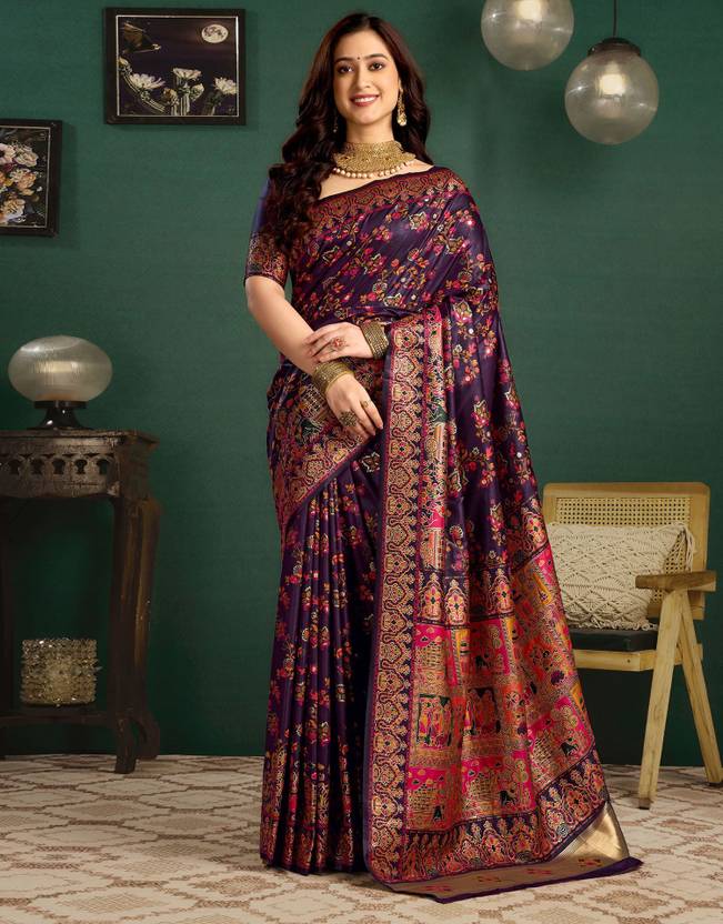 Sangria Woven Banarasi Pure Silk Saree