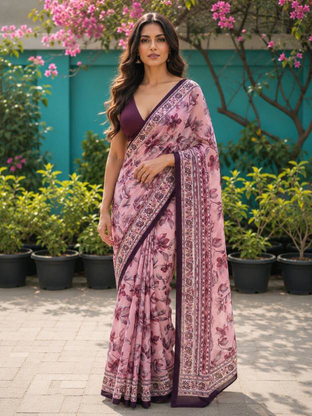 PANZORA Printed Daily Wear Art Silk Saree