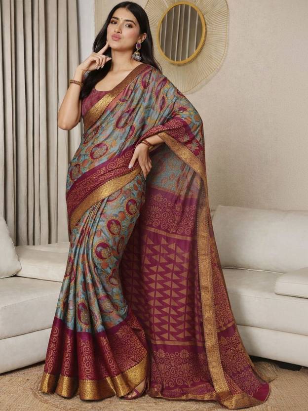 mitera Woven Daily Wear Brasso Saree