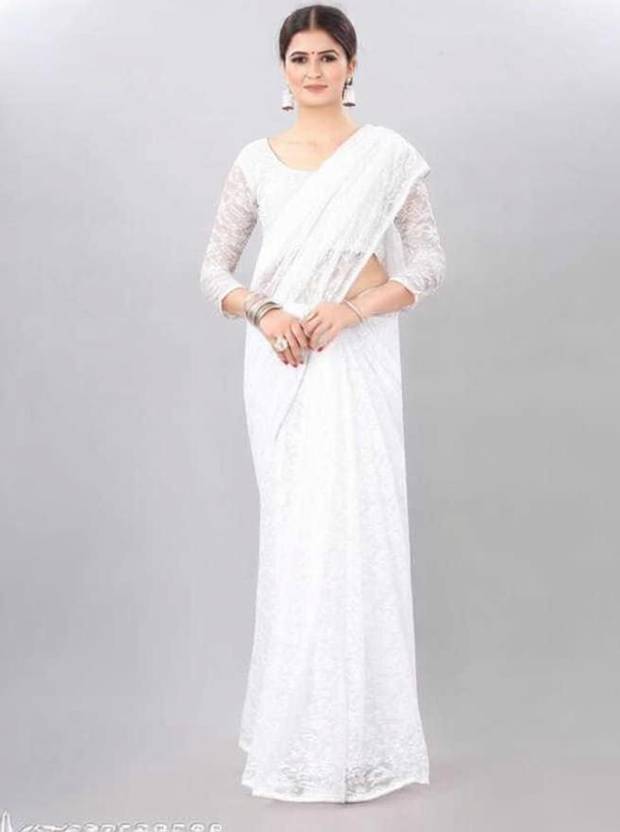 BRAHMANI TEXTILE Self Design Bollywood Net Saree