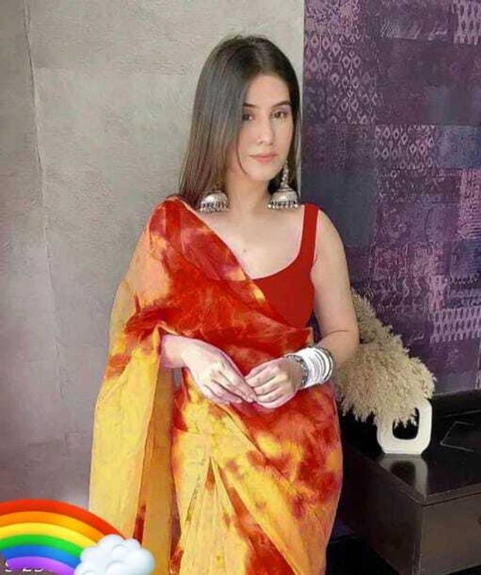 Pemal Designer Embellished Daily Wear Organza Saree