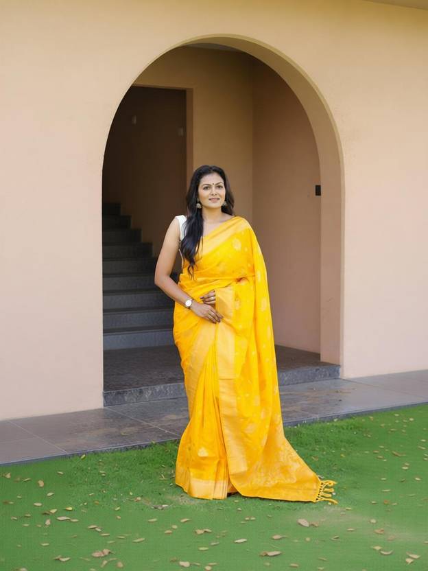Kanjivaram Unstitched Pure Silk Blouse Material Printed