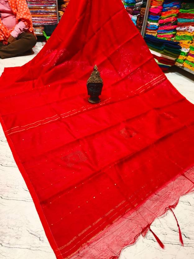 Averis collection Embellished Bollywood Handloom Cotton Silk Saree