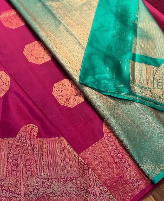 Zarrafashion Woven, Paisley Banarasi Art Silk Saree