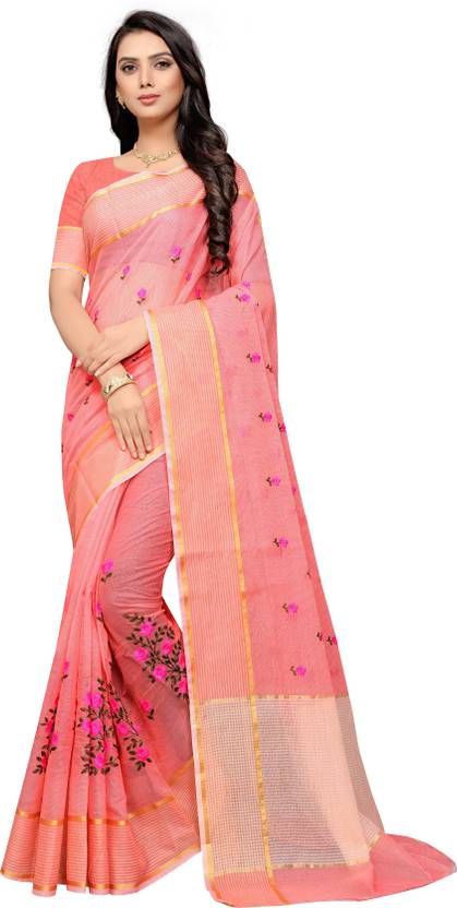 Leeza Store Embroidered Daily Wear Net Saree