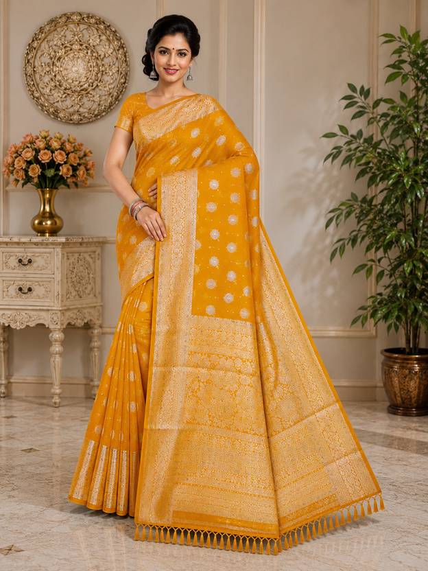 AACHCHHADAN Woven Bollywood Chiffon Saree