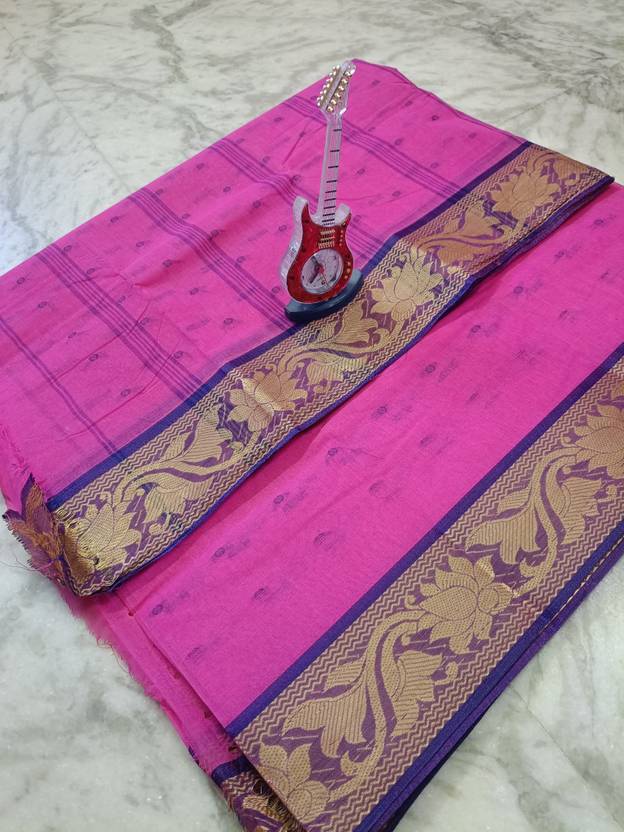 Bikash Dutta Fashion Self Design Tant Pure Cotton Saree