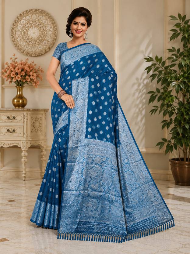 AACHCHHADAN Woven Bollywood Chiffon Saree