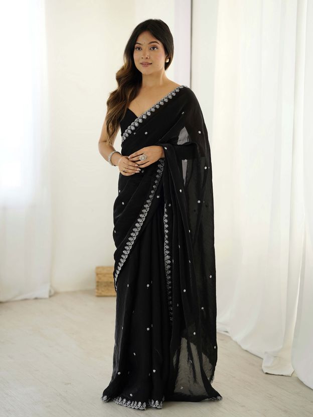 signagraph Pink Silk Saree - Image 4