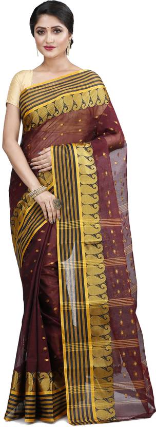 Ruuprekha Printed Tant Pure Cotton Saree